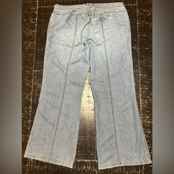Lane Bryant retro wide leg bell bottom trouser jean seam detail 20W TALL - Picture 2 of 9